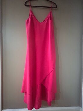 open lace back dress Rent True Decadence Colette Pink Cutwork Bandeau Midi Dress main image 0